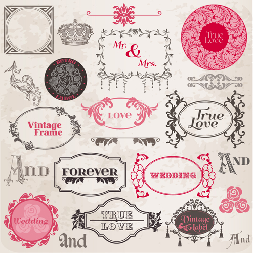 Vintage frames & lace vector 02 vintage lace frames   