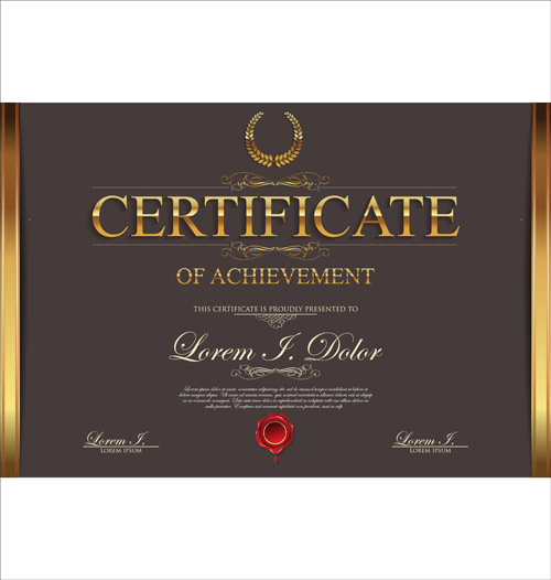 Modern certificate creative template vector 04 template vector template creative certificate   