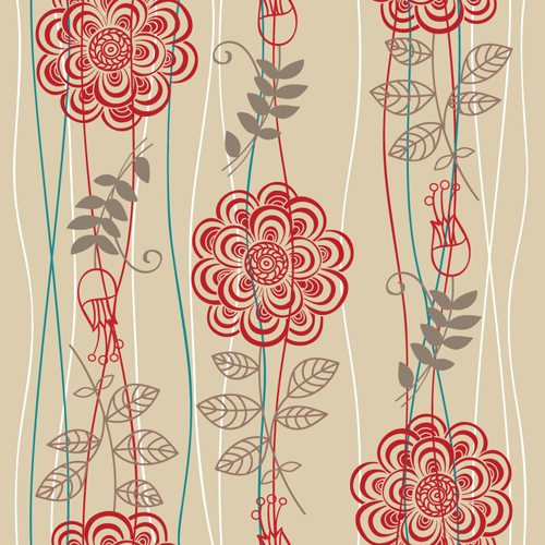 Vivid Flower pattern design vector graphic 04 vivid pattern flower   