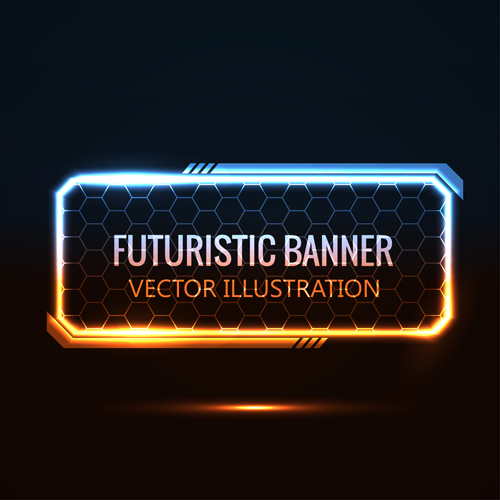 Futuristic banner concept vector 01 futuristic concept banner   