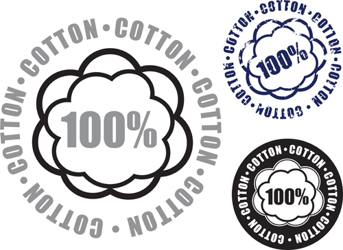 100% cotton premium quality labels vector 04 quality premium labels cotton   