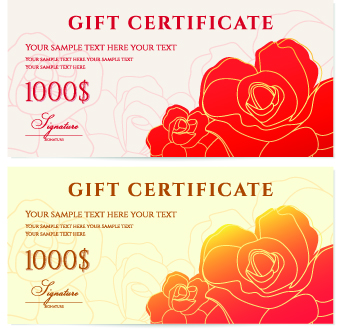 Certificate coupon design template vector 01 template vector template coupon certificate   