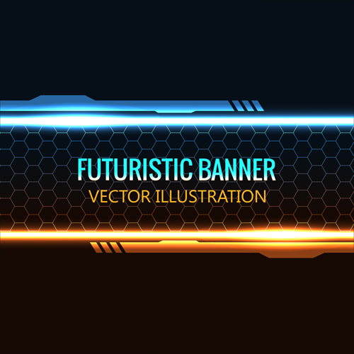 Futuristic banner concept vector 02 futuristic concept banner   