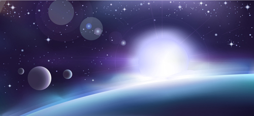 Space Object backgrounds vector set 03 space object   