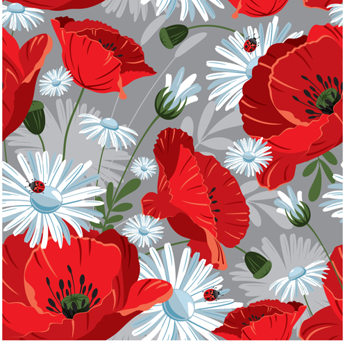 Beautiful Flower Pattern Mix vector 01 pattern flower beautiful   