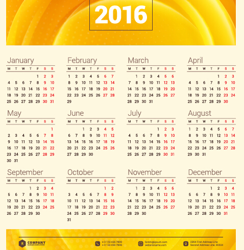 2016 company calendar creative design vector 18 creative company calendar 2016   