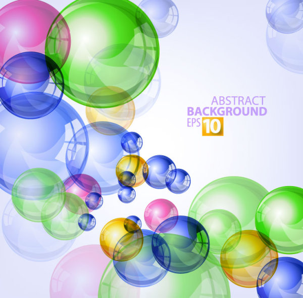 Abstract background with Colored bubbles vector graphic 03 bubbles bubble abstract   
