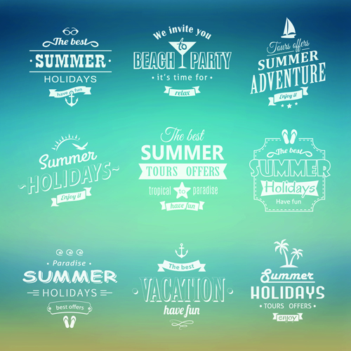 White summer holiday labels vector 03 summer labels label holiday   