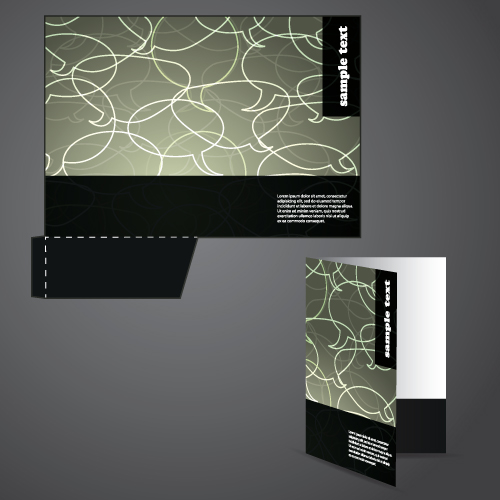 Abstract folder cover design vector set 03 folder cover abstract   
