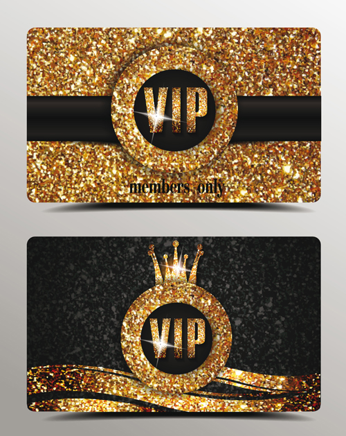Luxury VIP gold cards vector material 01 vip gold cards   