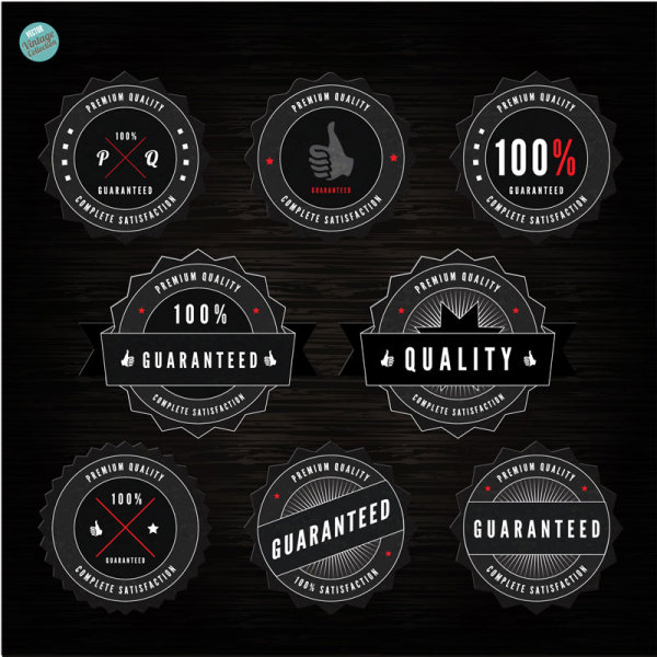 black label of Quality and guaranteed vector 03 quality label guaranteed black   