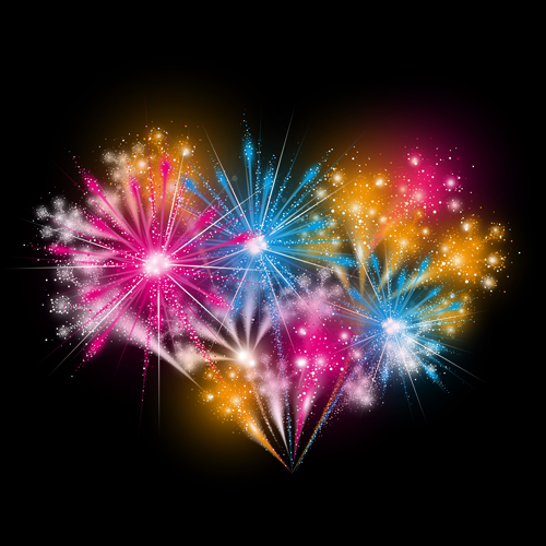Fireworks holiday illustration vector set 05 holiday Fireworks   