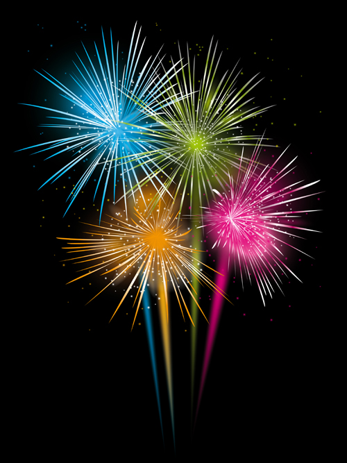 Fireworks holiday illustration vector set 04 holiday Fireworks   