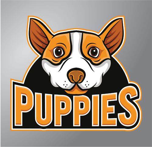 Pupples logo vector design Pupples logo   