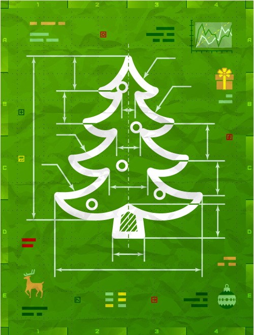 2016 christmas tree infographics vector tree christmas 2016   