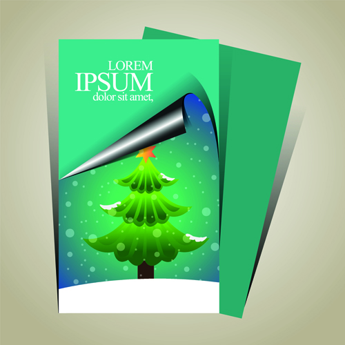 Minimalistic 2015 Merry Christmas flyer cover vector 06 minimalistic merry christmas flyer cover christmas 2015   