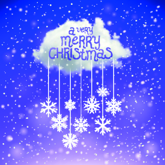2014 Christmas snowflake with cloud background 01 snowflake cloud background cloud Christmas snow christmas   