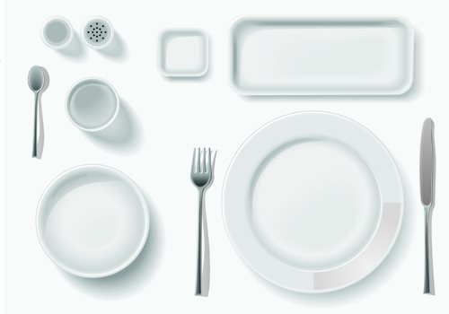 Various Tableware elements vector material set 03 Various Tableware material elements element   