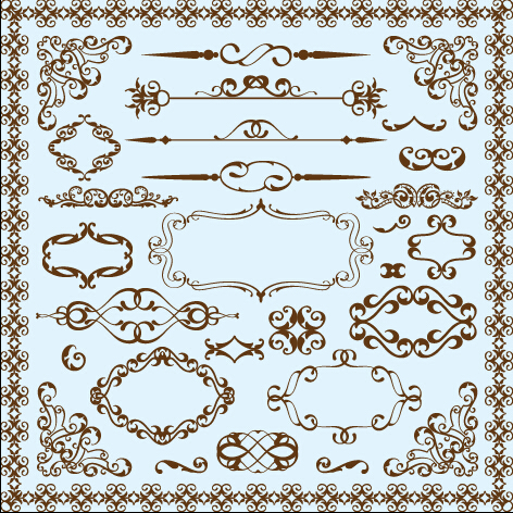 Simple frame with borders and ornaments vector design 08 ornaments frame borders   