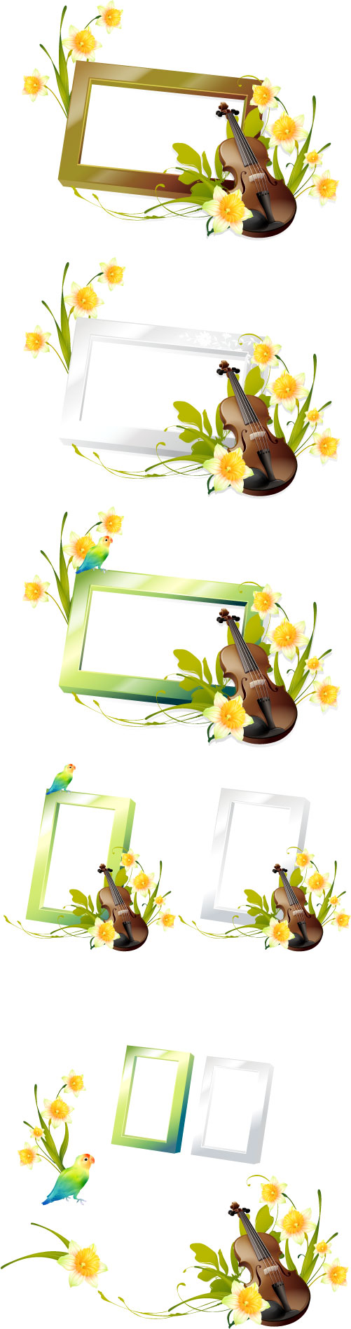 Violin photo frame vector violin photo frame patterns   