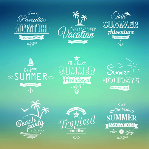 White summer holiday labels vector 02 summer labels label holiday   