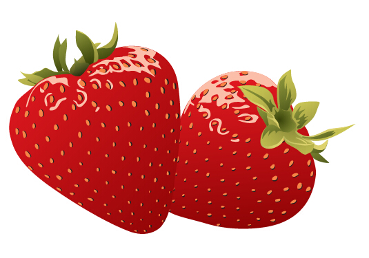 Juicy fresh strawberries set vector 04 strawberries juicy fresh berries   