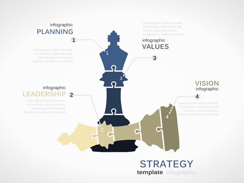 Puzzle infographics template vector 04 template puzzle infographics   