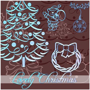Lovely Christmas Photoshop Brushes photoshop lovely christmas brushes   