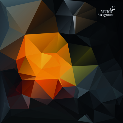 Polygonal geometric dark background vector 02 polygonal geometric dark background background   