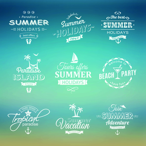 White summer holiday labels vector 01 summer labels label holiday   