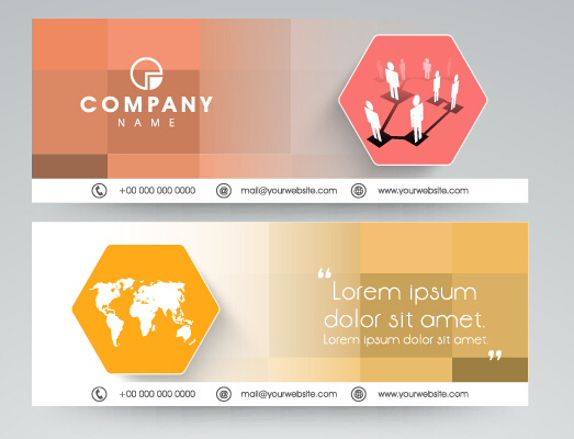 Company banners modern design vector 01 modern company banners   