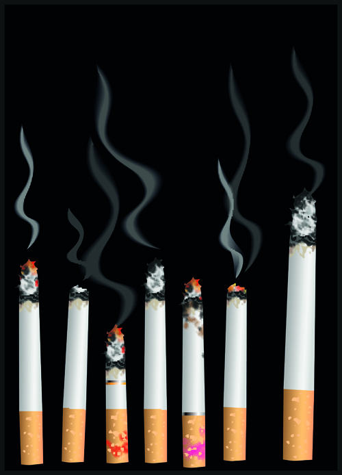 Set of No smoking design elements vector 03 smoking no elements element   