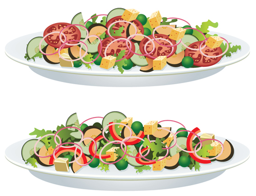 Elements of Salad mix vector graphic 02 Salad mix elements element   