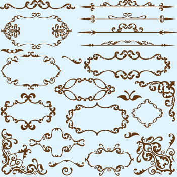 Simple frame with borders and ornaments vector design 04 simple ornaments frame borders   