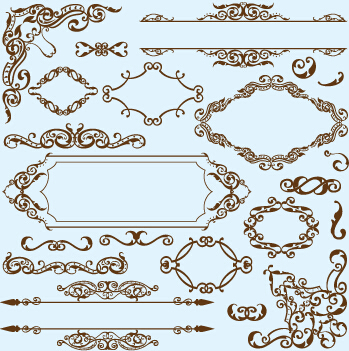 Simple frame with borders and ornaments vector design 03 simple ornaments frame borders   