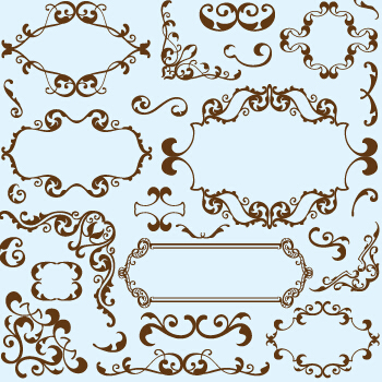 Simple frame with borders and ornaments vector design 05 simple ornaments frame borders   