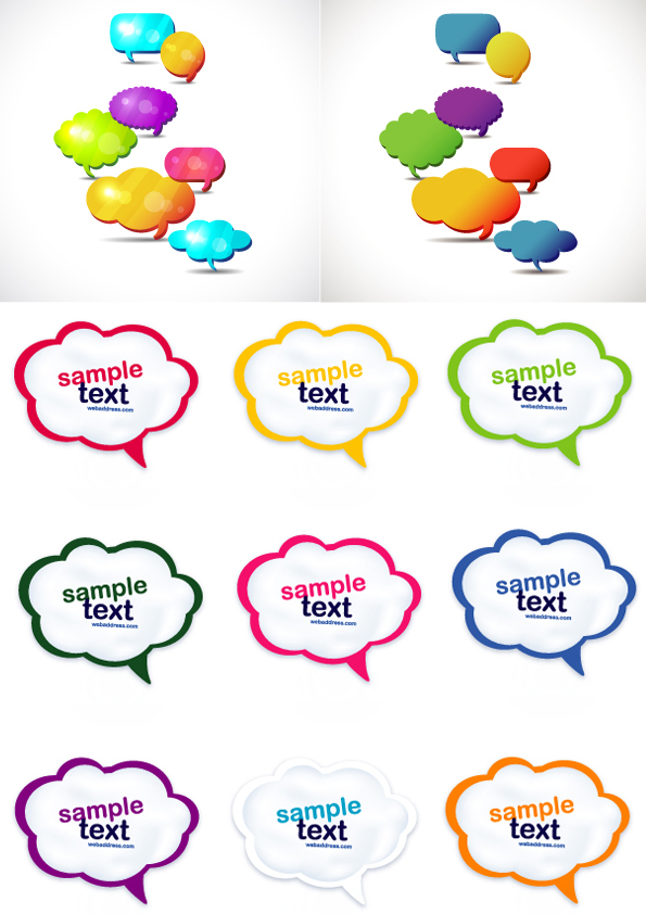 Cute cartoon Speech Bubbles mix vector speech bubbles speech cute cartoon cute cartoon bubble   