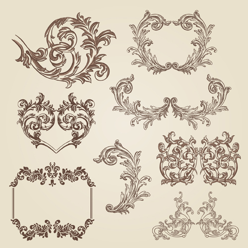 Vintage decorative borders and frames with corners vector vintage frames decorative border decorative corners corner borders border   