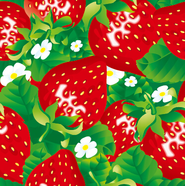 Red strawberries vector seamless pattern strawberries seamless pattern   