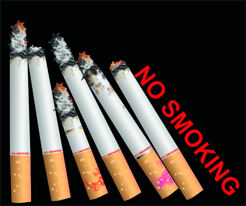 Set of No smoking design elements vector 02 smoking no elements element   