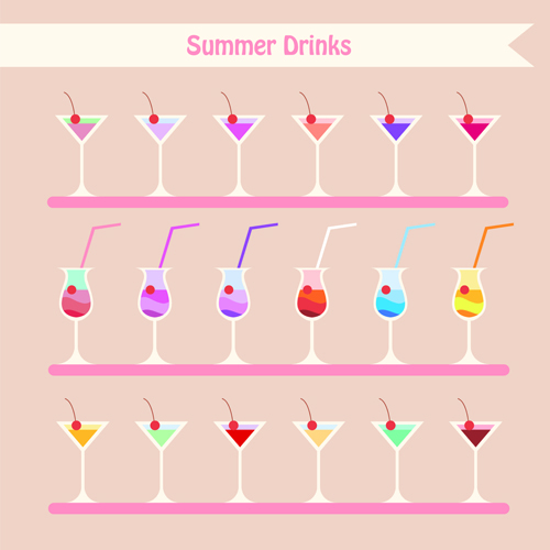 Summer drinks cute design vector summer drinks summer drink summer drinks design   