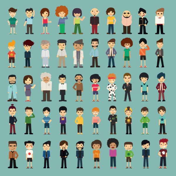 50 Kind cartoon characters vector material characters cartoon   