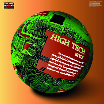 Earth with High tech background vector 03 tech high tech high earth background vector background   