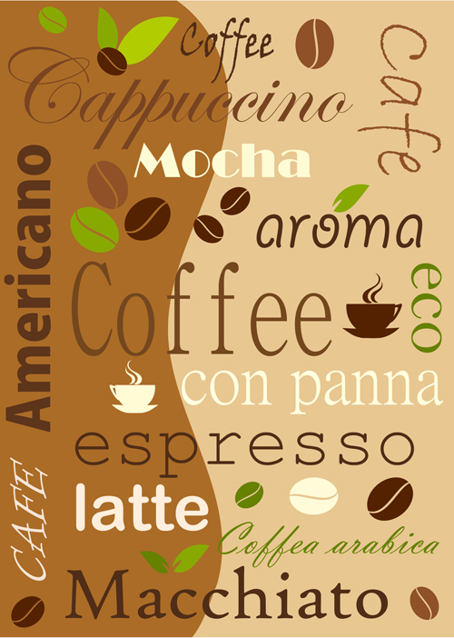 Set of Coffee logo design elements mix vector 05 mix logo elements element coffee   