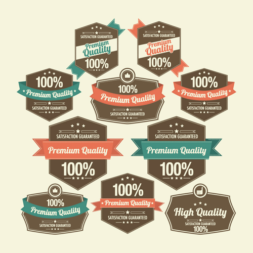 Vintage Object Labels design elements vector 05 vintage labels label elements element   