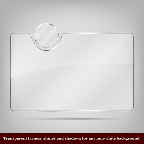 Transparent glass frame design vectors set 03 transparent glass frame design   