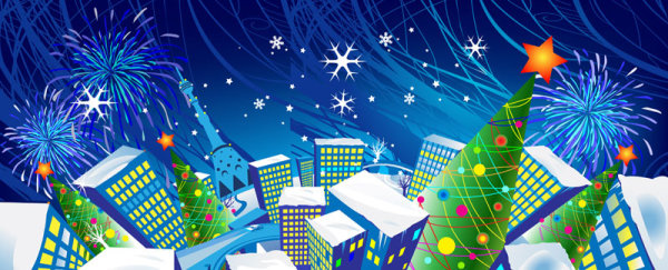 Elements of cartoon Christmas vector banner design 01 elements element christmas cartoon banner   