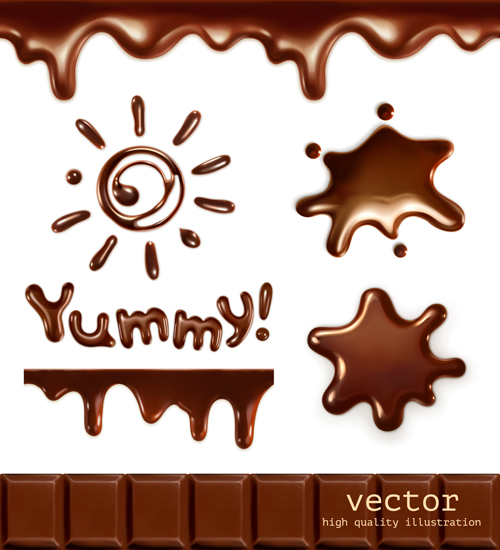Realistic chocolate vector graphics 02 vector graphics realistic chocolate   
