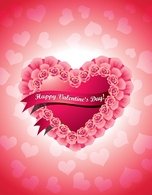 Shiny Valentine hearts vector cards 02 Valentine shiny hearts cards card   