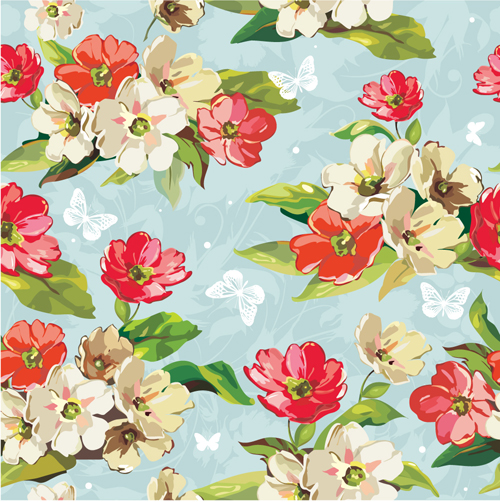 Beautiful Flower Pattern Mix vector 03 pattern flower beautiful   